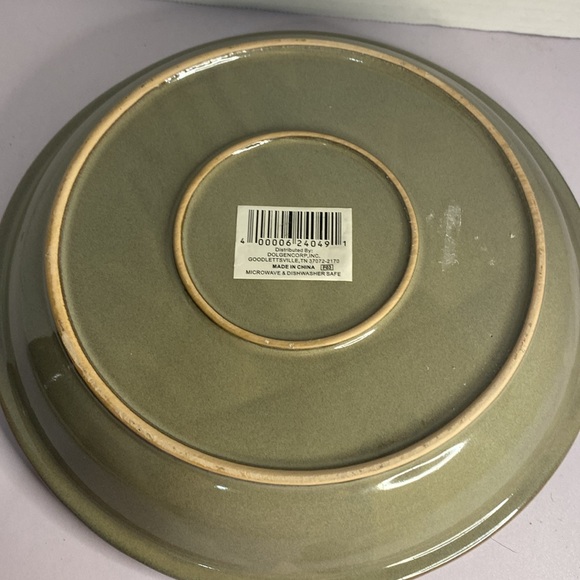 Vintage stoneware pie plate fruit design with glaze - Picture 2 of 2